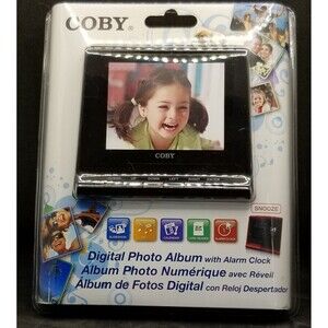 Coby db356 digital photo album with alarm clock new sealed